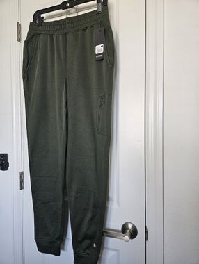 NWT Bally Total Fitness Men's Olive Green Jogger Pants Size SMALL